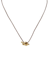 Knot Rope Necklace in Chocolate