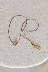 Knot Rope Necklace in Chocolate