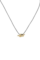Knot Rope Necklace in Black