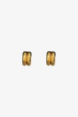 Mini Double Cuff Earrings in Gold