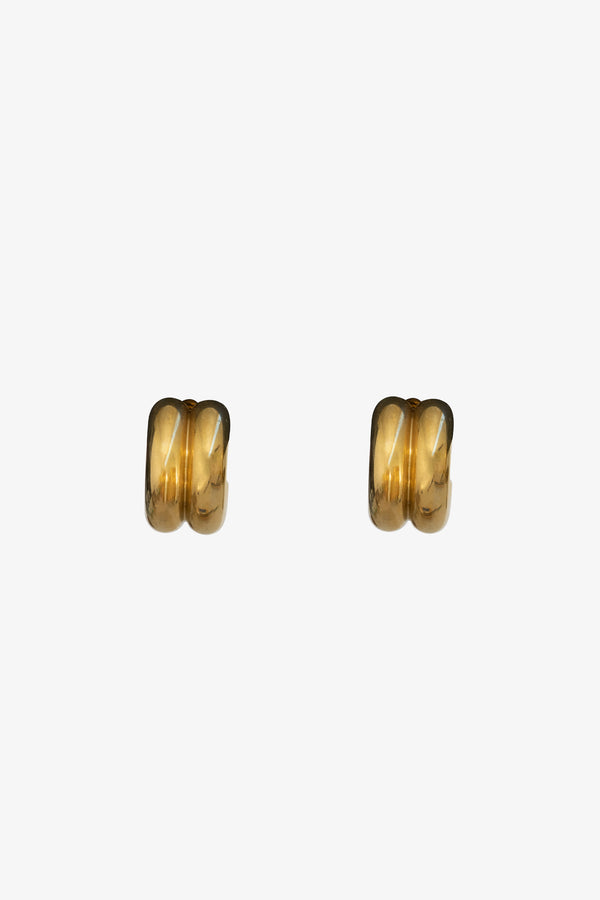 Double Cuff Earrings in Gold