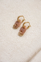 Sunstone Link Earrings