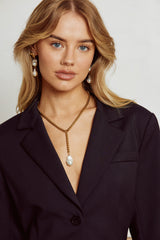 Double Baroque Gold Stud Earrings