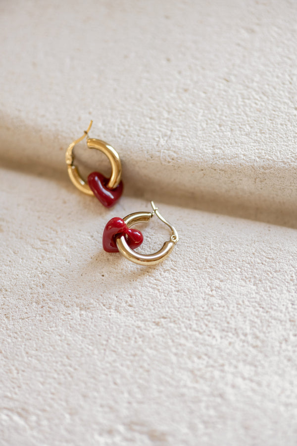 Cherry Heart Hoops