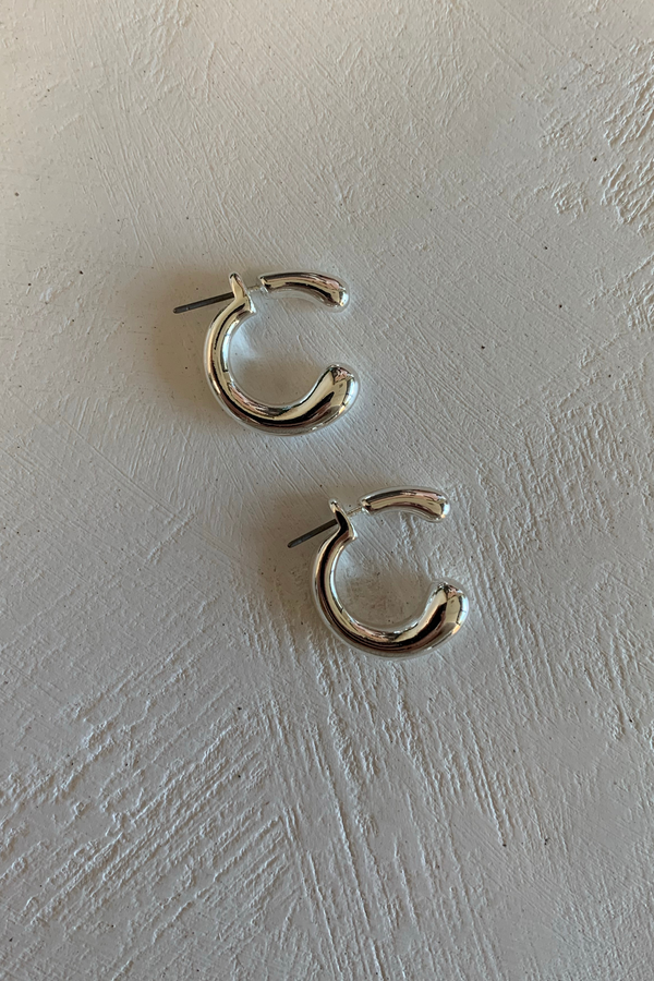 Silver Backward Earrings